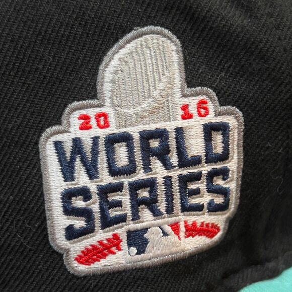 Chicago Cubs 2016 World Series New Era 59Fifty Fitted Hat Black Mint Size 7 1/2 - Picture 5 of 10